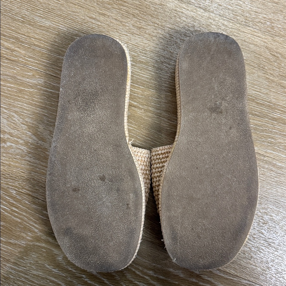 Steve Madden Beachy Natural Platform Slide on Sandal Rattan Size 8 - Picture 10 of 10